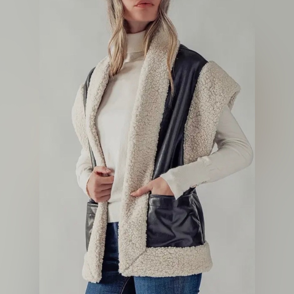 Women’s faux leather vest